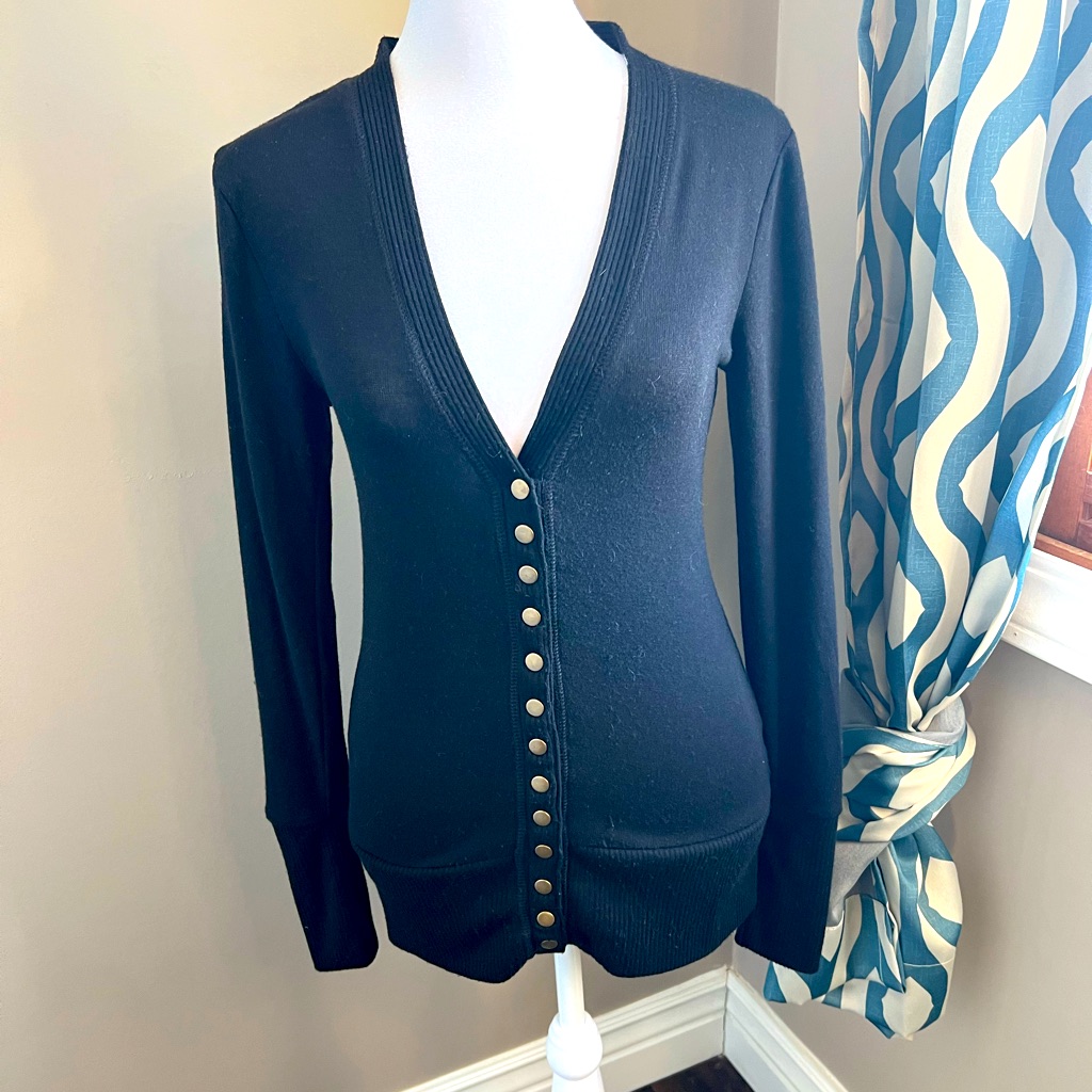 V Neck Button Up Cardigan